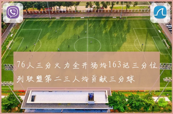 76人三分火力全开场均163记三分位列联盟第二三人均贡献三分球