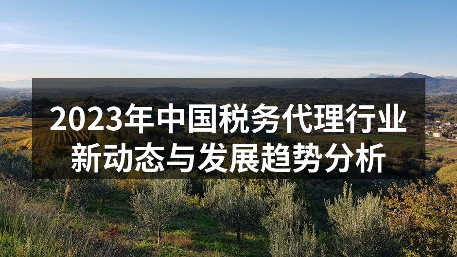 2023年中国税务代理行业新动态与发展趋势分析
